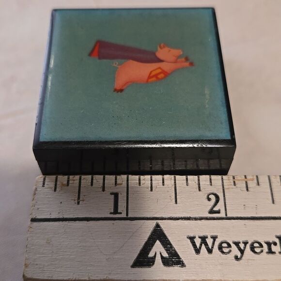 VTG Estate Sale Pig Trinket Box! Unique! 2x2 - Picture 1 of 9